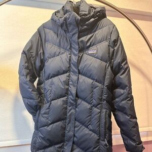 Patagonia Down With It Parka, Smoldering Blue, Size Large